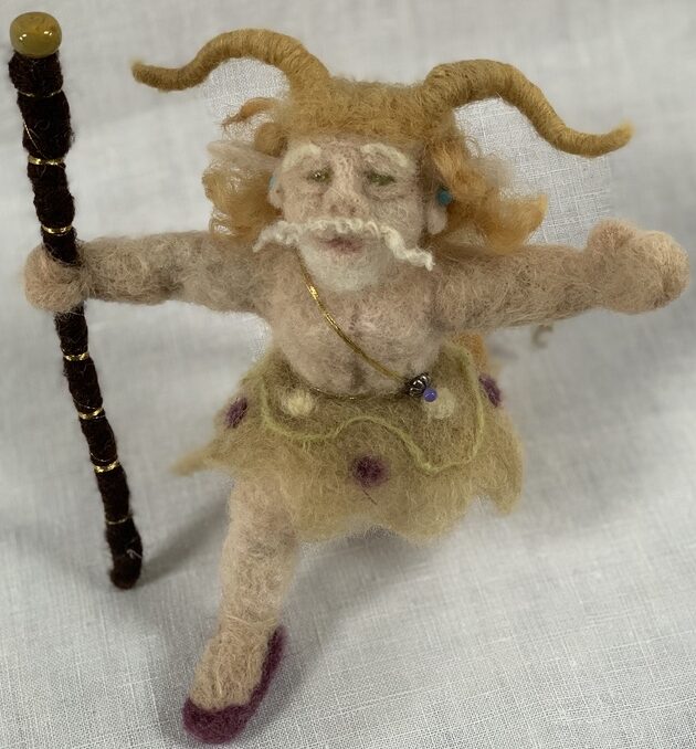 Needle-felted Wotan.